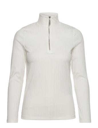 Slfjinaline Zipper Ls Long Top W White Selected Femme