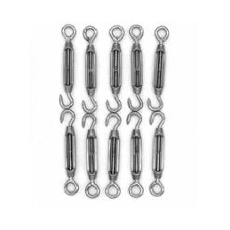 10 stk. M4 krogøje 304 rustfrit stål, C til O spændskrue