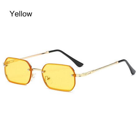 Rektangel solbriller Små solbriller GUL GUL