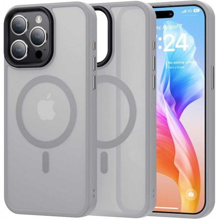 iPhone 15 Pro Max Stötdämpande Skal MagSafe-Kompatibelt V2 - Grå