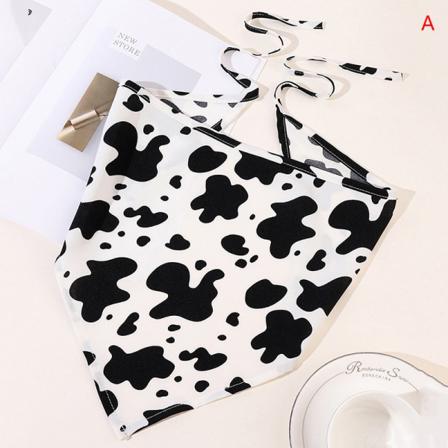 Snöra Triangel Pannband Cow Print Pannband Triangel Pannband