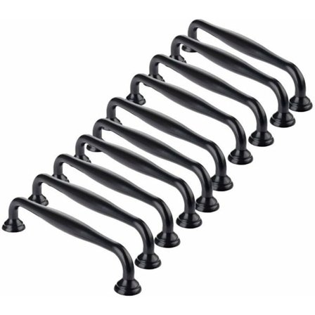 Modernit mustat vetimet: 128 mm keittiö-, kaappi-, makuuhuonevetimet - 411.10 kappaletta