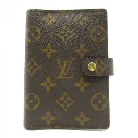 Louis Vuitton Vintage, Pre-owned Small Ring Monogram Agenda Cover Bruin, unisex, Maat:ONE Size