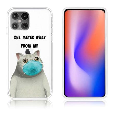 Deco iPhone 12 Mini skal - Katt Med Mask Vit
