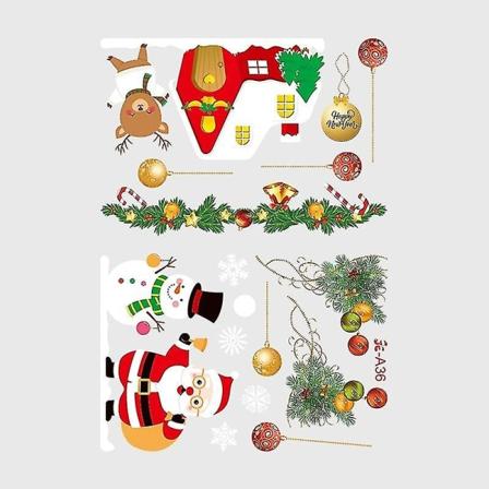 Ny juledekorasjon Vindusklistremerker Julenissegaver God Jul Speilklistremerke Xmas Tree Vindusglassklistremerke Nyttår 2023