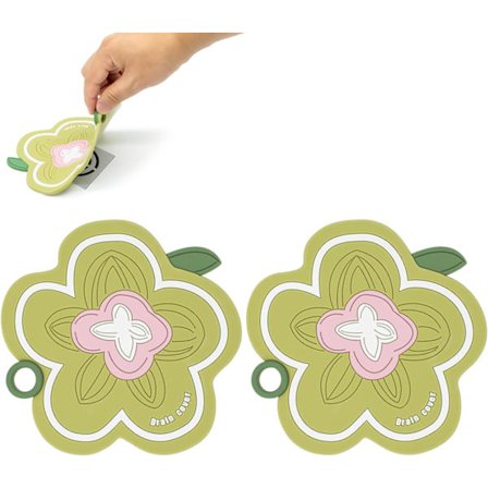 Set med 2 multifunktionella blomformade silikonbadkarsproppar, luktskyddande deodorantlock, diskbänksplugg, golvbrunn lämplig för kök och badrum