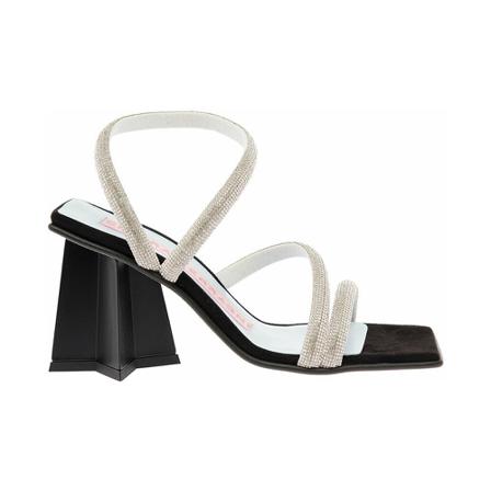 Chiara Ferragni Collection, Sandals Zwart, Dames, Maat:36 EU,Zilver