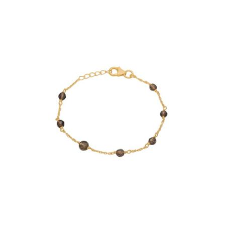Frk. Lisberg, Nora bracelet smoky quartz Geel, Dames, Maat:ONE Size