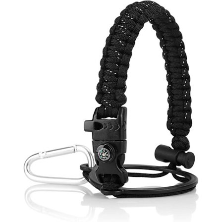 Jars Vattenflaska Handtag, Paracord Sele för 12 oz till 64 oz Vattenflaskor, Vandringstillbehör för Vattenflaskor - Karabinkrok med Säkerhetsögla (2-