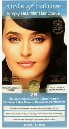 Tints of Nature Naturlig hårfarve 2N Darkest Brown 130 ml, Hår, Hårfarve, Permanent Hårfarve