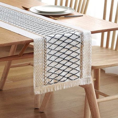 Dug, Beige Boheme Dug 30x180cm Med Kvast Marco