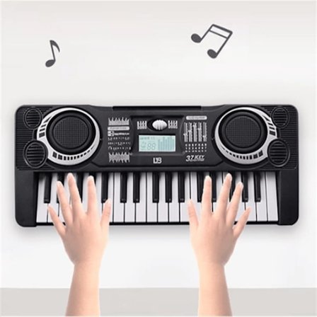 Børnetangentbord med 37 tangenter – Elektronisk klaver til børn, musiklegetøj til drenge og piger_TF_TF