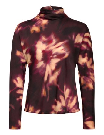 Mango Tie-Dye Turtleneck Blouse - Multi/patterned - S