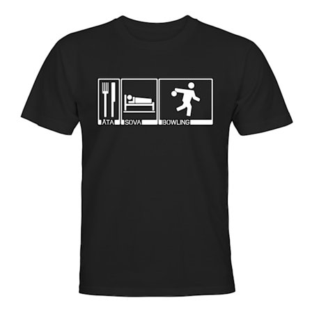 Äta Sova Bowling - T-SHIRT - HERR