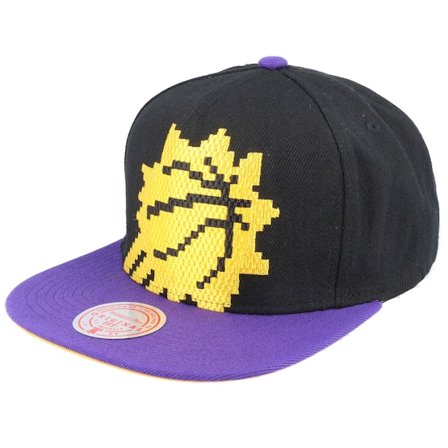 Mitchell & Ness - NBA - Black - snapback - Cap - Phoenix Suns 8 Bit Xl Black/Purple Snapback - Hatstore