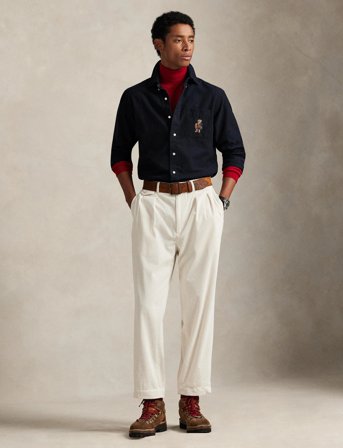 Polo Ralph Lauren Custom Fit Polo Bear Oxford Shirt - Black - S