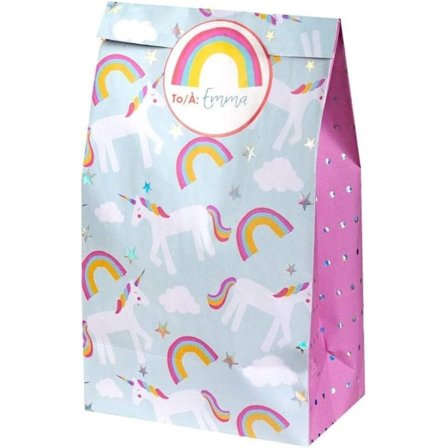 Karkkipussi tarroilla Unicorn, 8 kpl - Great Pretenders