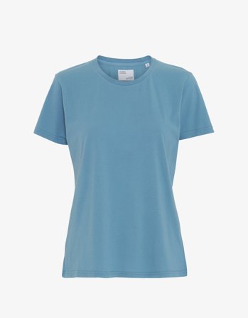 Women Light Organic Tee - Stone Blue - L