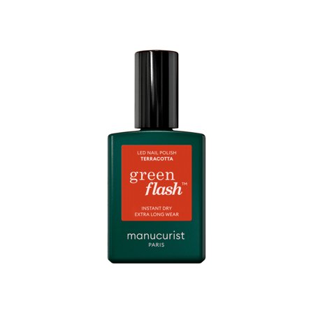 Manucurist GREEN FLASH - Smalto Semipermanente Terracotta 15ml - Smalto Effetto Gel