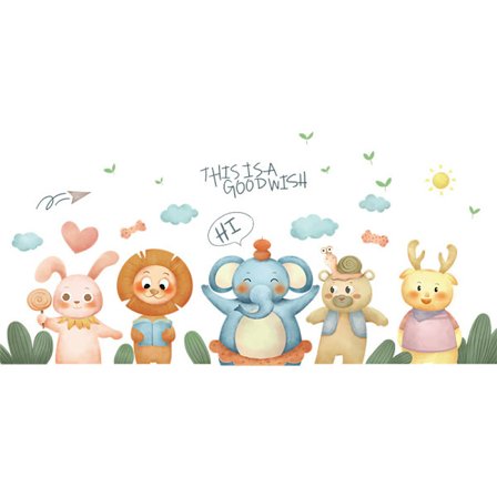 Ihastuttava eläinten seinätarra-setti Seinätarrat seinäkoriste