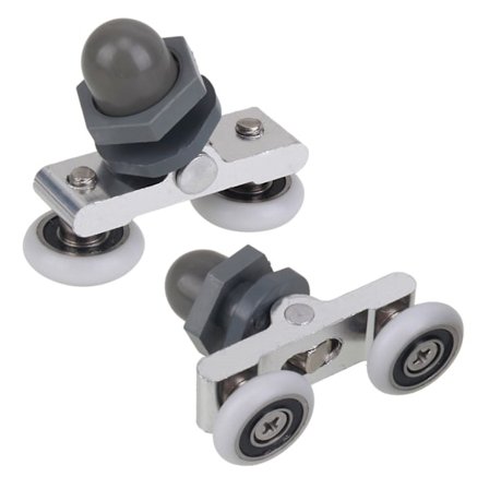 Hjul 2x badrum dubbla hjul duschdörr rulle för 4-6mm glastjocklek