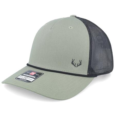 Hunter - Grønn trucker Caps - Tiny Deer Antlers 112fpr Split Loden/Black Rope A-Frame Trucker @ Hatstore