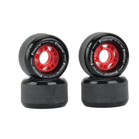 4st skateboardhjul med 70 mm diameter skateboard Svart