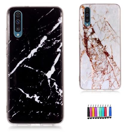 Skydda din Galaxy A50 med Marmor-skal Svart