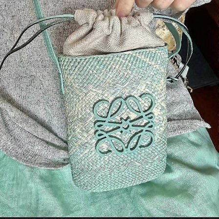 2024 Ny Väska Halmväska Handvävd Damväska Bucket Bag Axelremsväska Messenger Bag Liten Väska Sommar