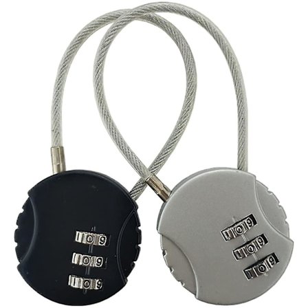 Kombinationsslot til Kuffert, 2 stk. Hængeslot Kombinationsslot Kabel