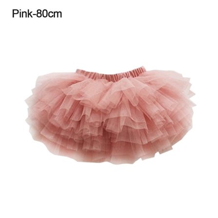 Tutu Sommerskjørt Tyll Prinsesseskjørt ROSA 80CM