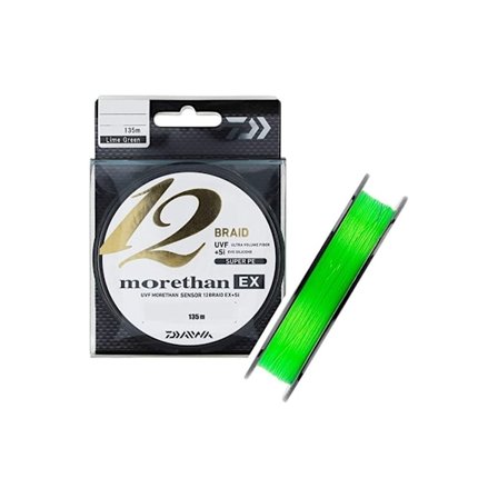 Daiwa Morethan 12 Braid EX+SI 0,10mm 135m limenvihreä