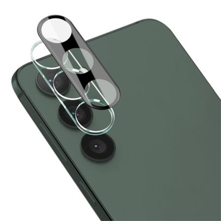 IMAK Samsung Galaxy S24+ -kameran linssisuojalle karkaistu lasil Black