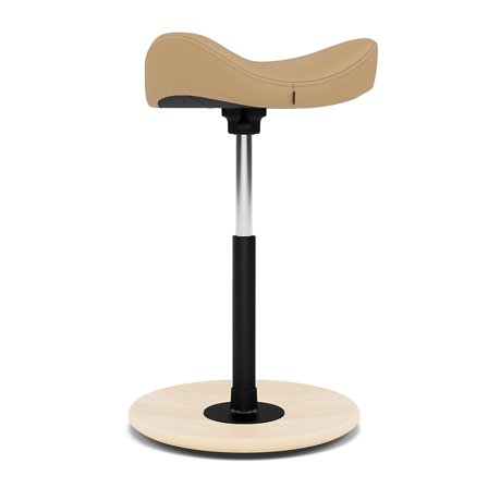 Varier Furniture Move - Brown Leather - Natural base