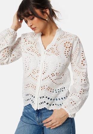 ONLY Onlbine Lalisa Emb Top Cloud Dancer Klær