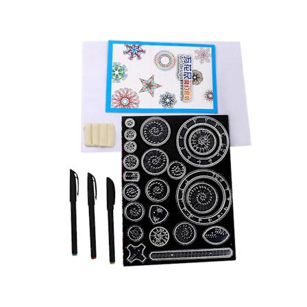 Spiral Art Diy Målarset Multifunktionell Magisk Linjal Stencil Leksak 5ml
