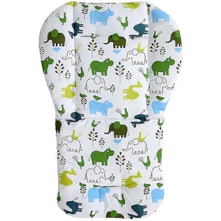 Baby Børn Høj Stolehynde Madras Booster Sæder Hynde Madras Spisestol Hynde Klapvogn Hynde Bomuldsstof elefant