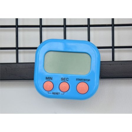 Set med 2 blå digitala kökstimers, stora siffror, högt alarm, Ea