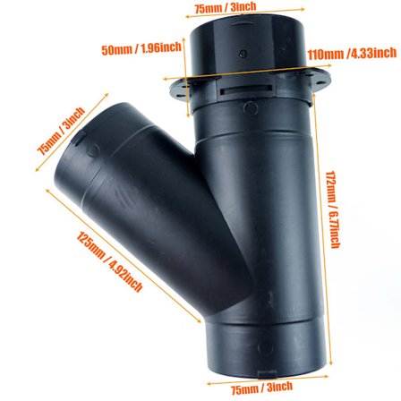 60mm 75mm Ventilklaff Justerbar Luft Dieselvarmer Ventil Kanalforgrener Eksosrør Utløpskobling For Bil