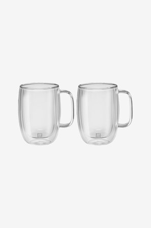 ZWILLING - Lattekrus Latte Macchiato Sorrento Plus 450 ml 2-pk - Transparent - Kopper & krus - Fra Homeroom