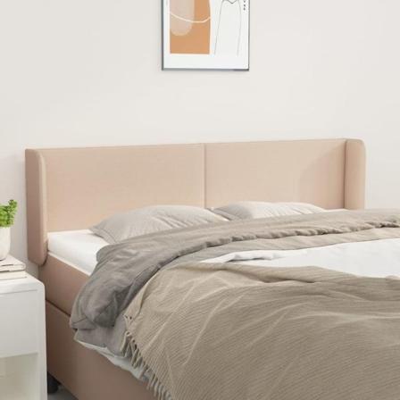 Vidaxl Huvudgavel Med Kanter Cappuccino 147x16x78/88 Cm Konstläd Brun
