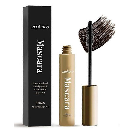 Mascara til ældre kvinder, forlængende og fortykkende sort mascara, vandfast og svedafvisende, langtidsholdbar, tværer ikke ud, let at fjerne