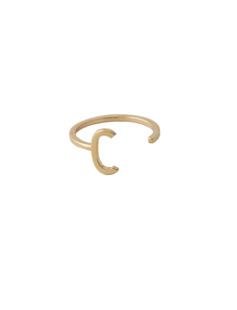 Ring A-Z Gold Gold Design Letters