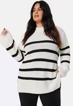 BUBBLEROOM Remy striped sweater White / Striped Klær