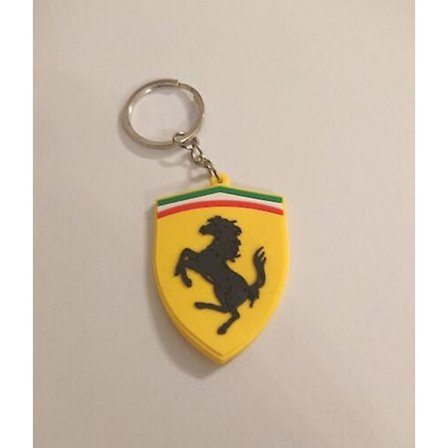 Ferrari nøglering bil gave racing nyhed nøglering pvc mini sød gul italia