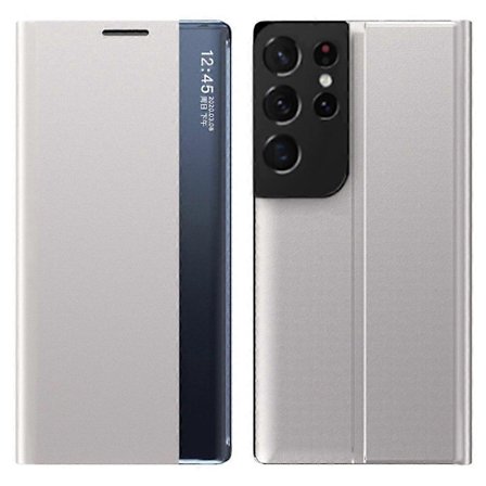 Yhteensopiva Samsung Galaxy S21 Ultra 5G View Window -puhelinkotelon PU-nahkaisen jalustakotelon kanssa - Perfet