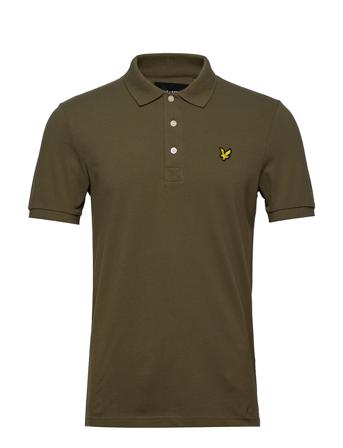 Slim Stretch Polo Shirt Polos Short-sleeved Grön Lyle & Scott