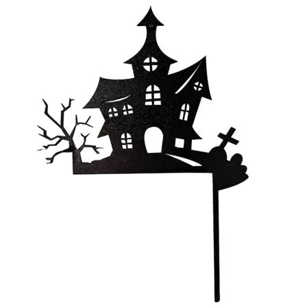 Spökhus Kyrkogårdstema Dörrhörnsdekoration Vägg och Dörr Halloween Träskylt Spökhus