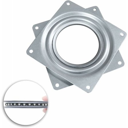 Kvadratisk svingbar plate, 1 stk. Kvadratisk dreieskive svingbar plate 360 ​​graders rotasjon dreieskive kulelager 94mm for kontorer, datamaskiner