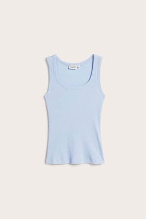 Kappahl | Prążkowana koszulka Jasnoniebieski S | Jasnoniebieski